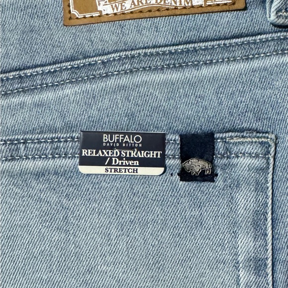 Buffalo David Button•Relaxed Straight•Driven•Stretch•Mens Indigo Jeans•34 x 30 - Picture 6 of 12